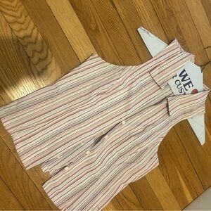Urban Outfitters Pink and White Striped Top